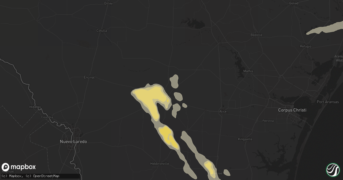 Hail map in Freer, TX on May 5, 2024