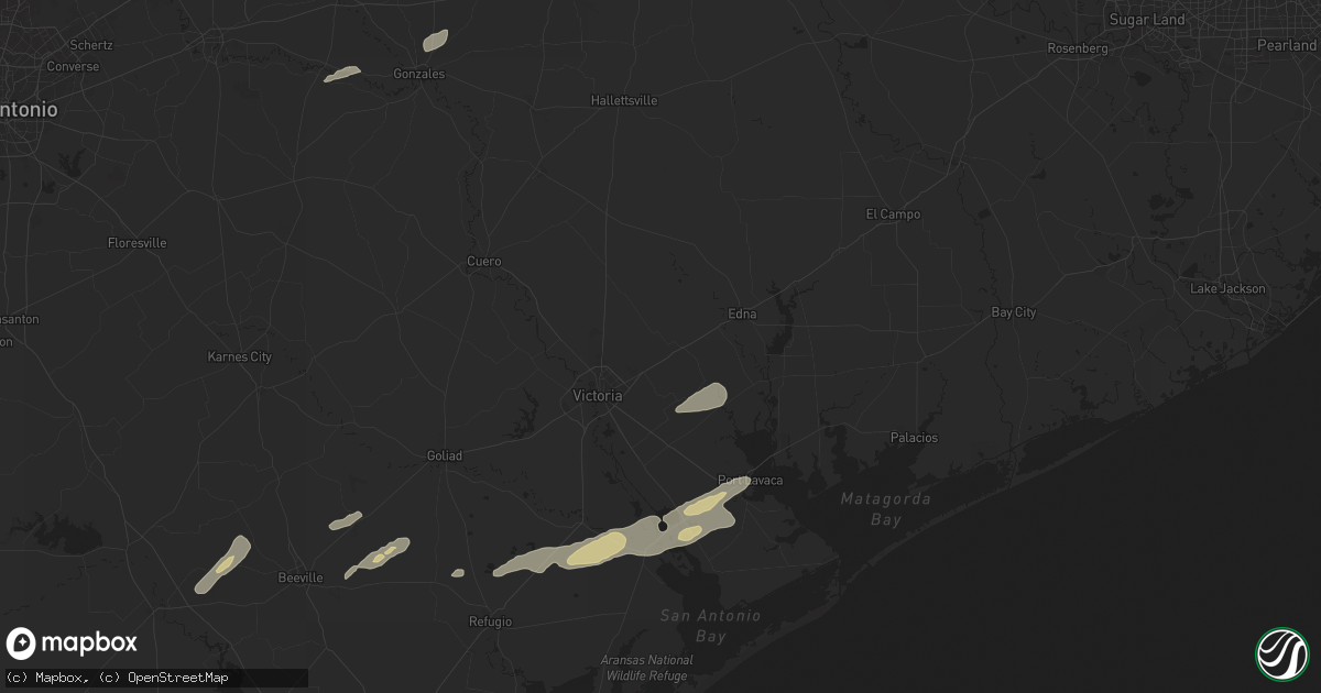 Hail map in Inez, TX on May 5, 2024