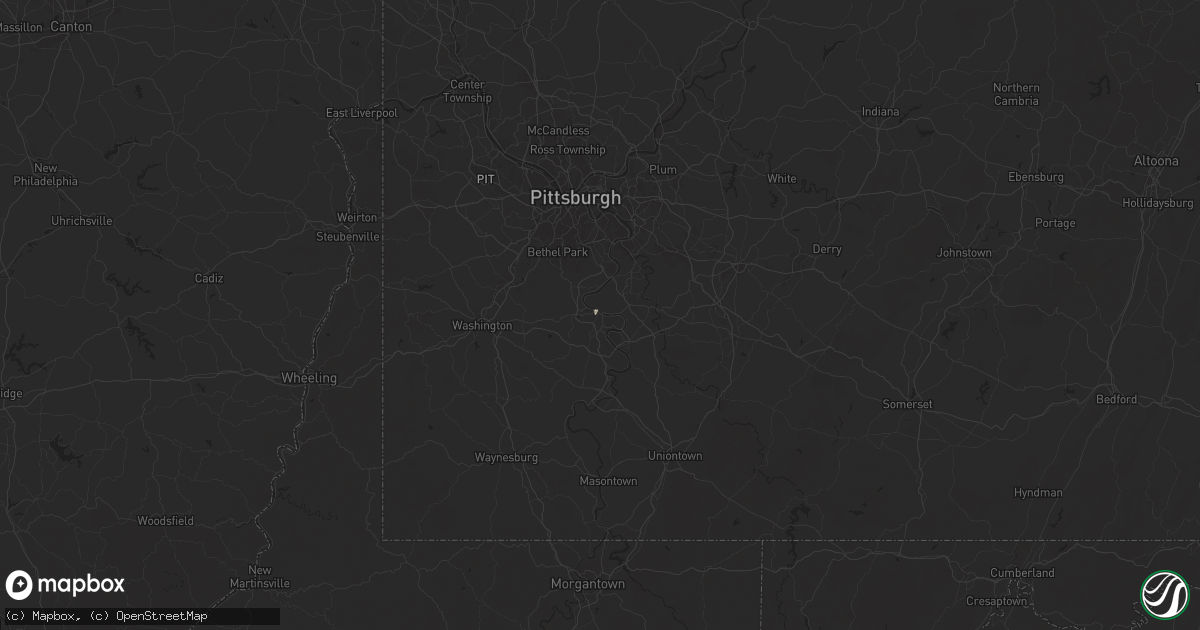 Hail map in Monongahela, PA on May 5, 2024
