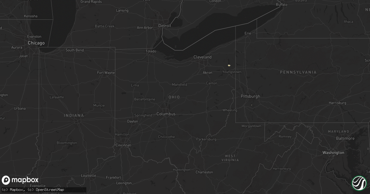 Hail map in Ohio on May 5, 2024
