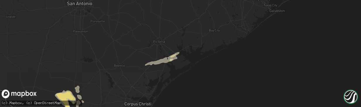 Hail map in Port Lavaca, TX on May 5, 2024