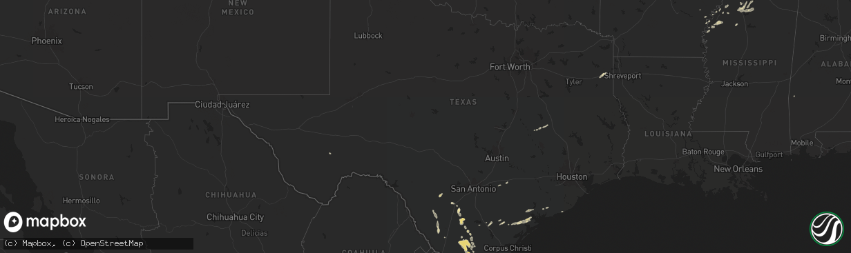 Hail map in Texas on May 5, 2024