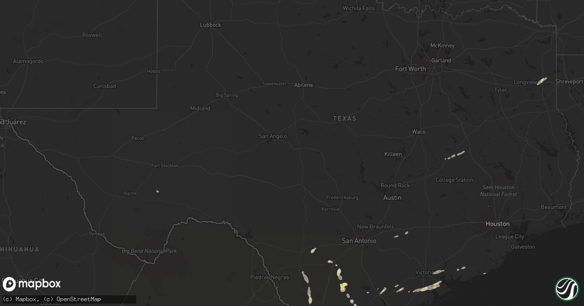Hail map in Texas on May 5, 2024