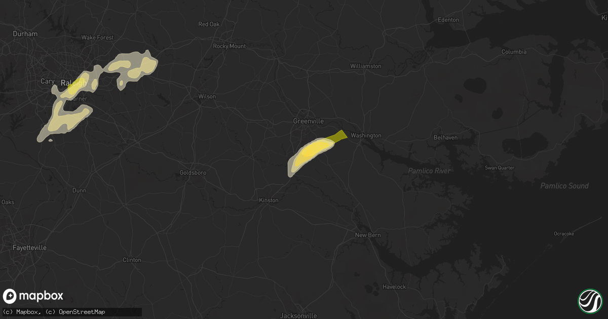 Hail map in Ayden, NC on May 5, 2025