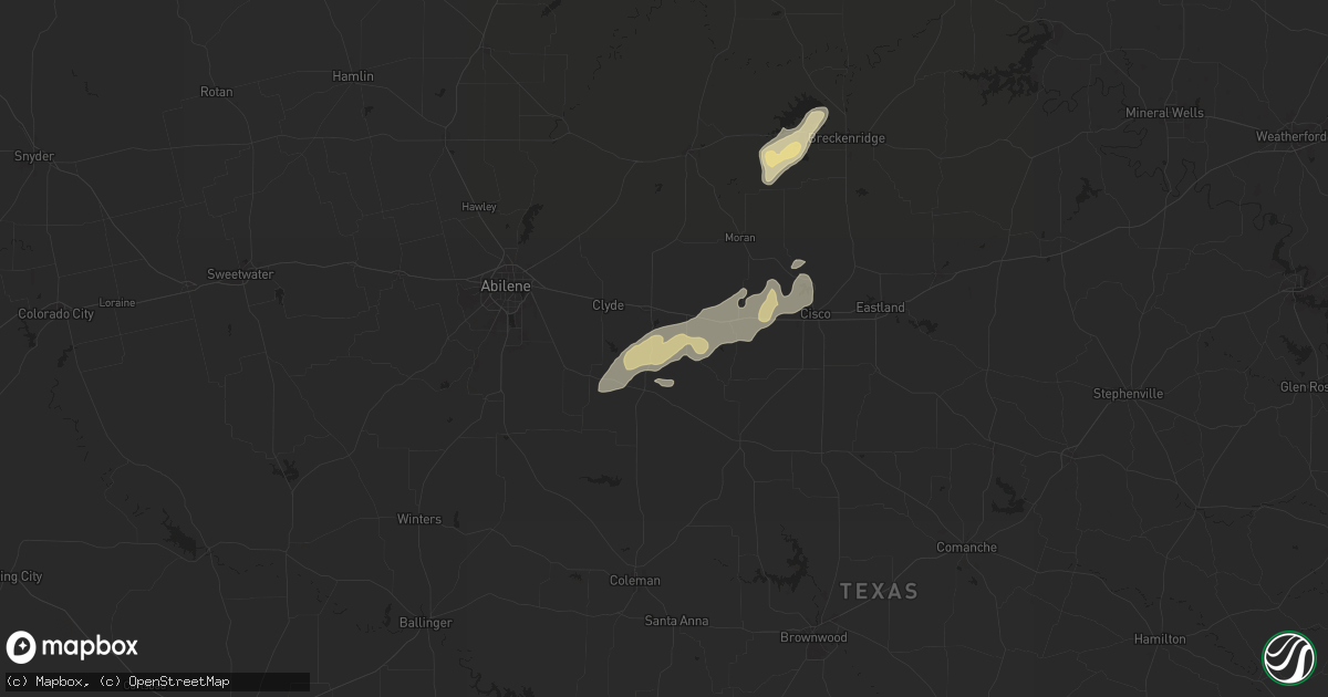 Hail map in Baird, TX on May 5, 2025