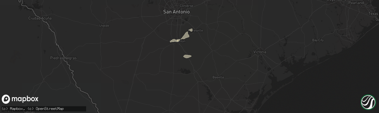 Hail map in Campbellton, TX on May 5, 2025