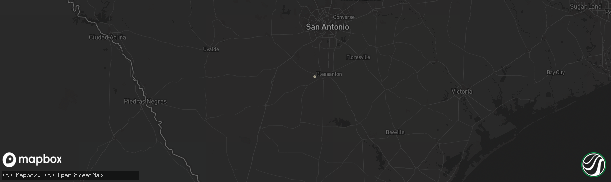 Hail map in Charlotte, TX on May 5, 2025