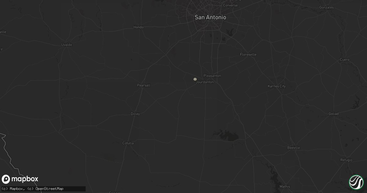 Hail map in Charlotte, TX on May 5, 2025