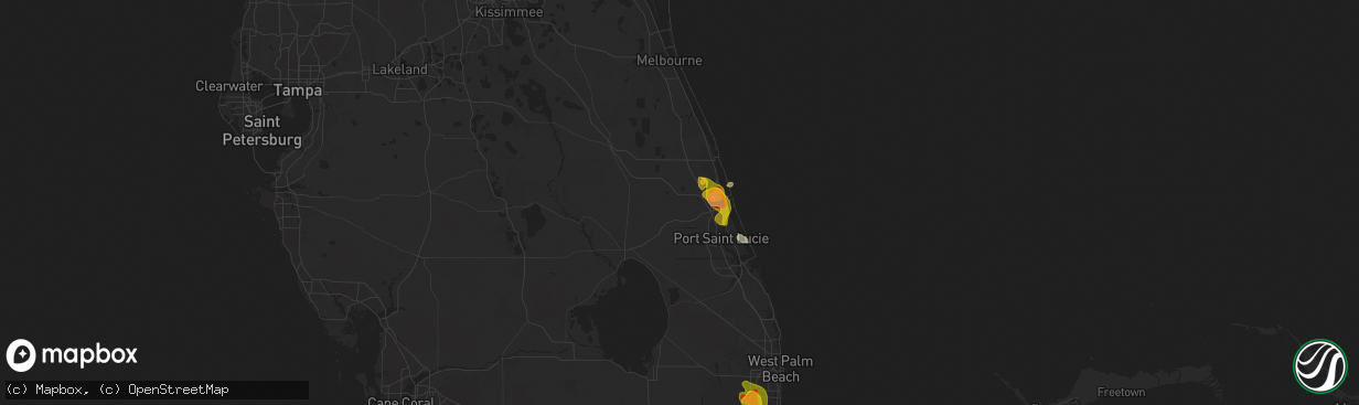 Hail map in Fort Pierce, FL on May 5, 2025