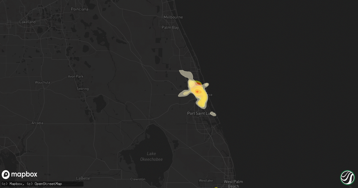 Hail map in Fort Pierce, FL on May 5, 2025