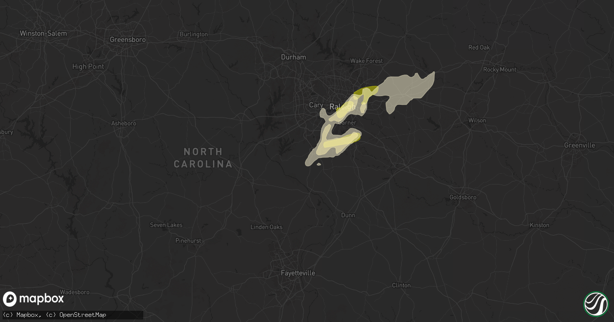 Hail map in Fuquay Varina, NC on May 5, 2025
