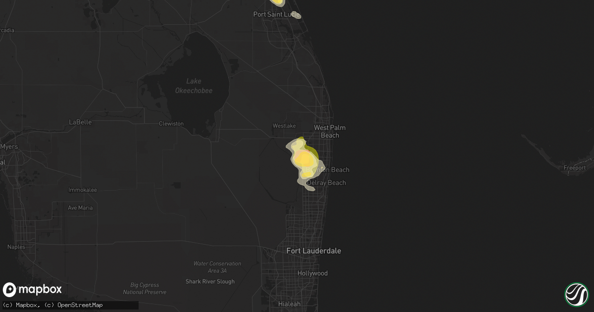 Hail map in Lake Worth, FL on May 5, 2025