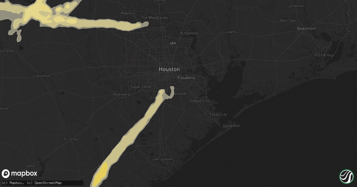 Hail map in Pearland, TX on May 5, 2025