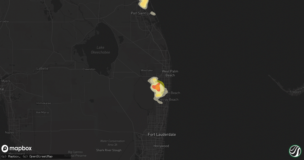 Hail map in Wellington, FL on May 5, 2025