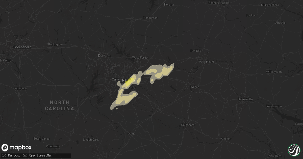 Hail map in Wendell, NC on May 5, 2025