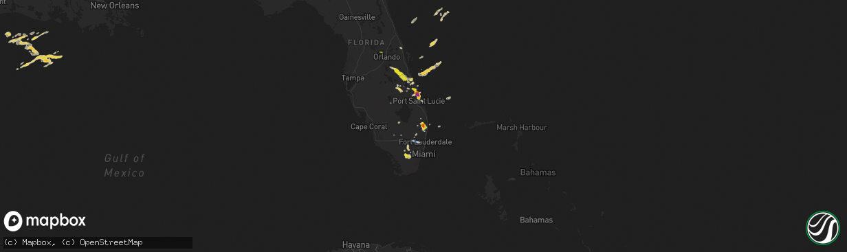 Hail map on May 5, 2025