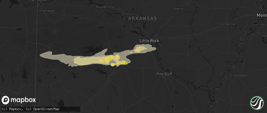 Hail map in Benton, AR on May 5, 2026