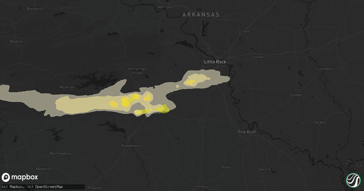 Hail map in Benton, AR on May 5, 2026