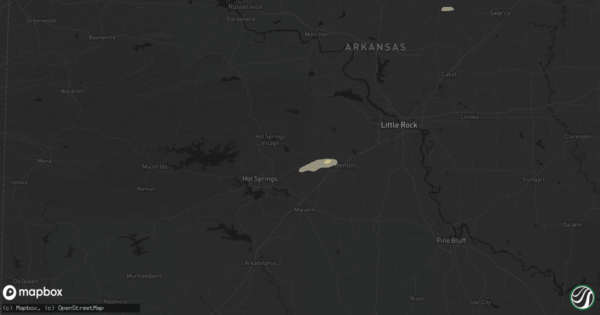 Hail map in Lonsdale, AR on May 5, 2026