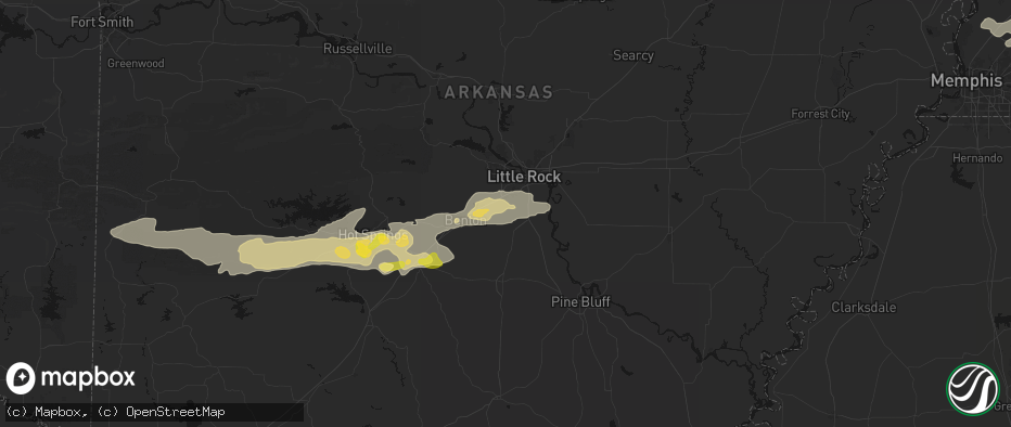 Hail map in Mabelvale, AR on May 5, 2026