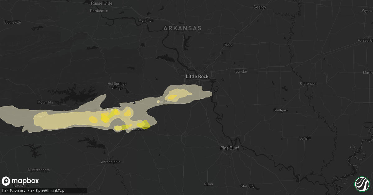 Hail map in Mabelvale, AR on May 5, 2026