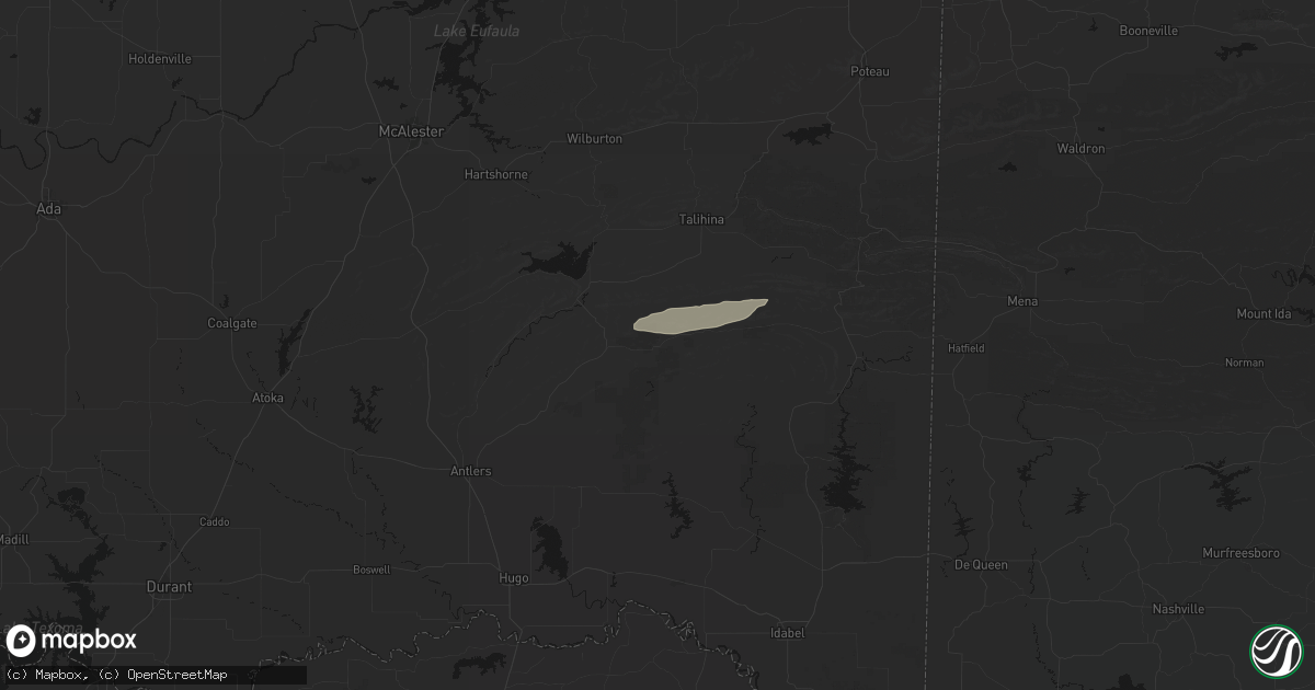 Hail map in Nashoba, OK on May 5, 2026