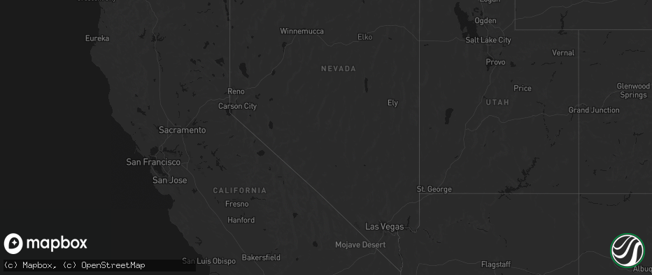 Hail map in Nevada on May 5, 2026