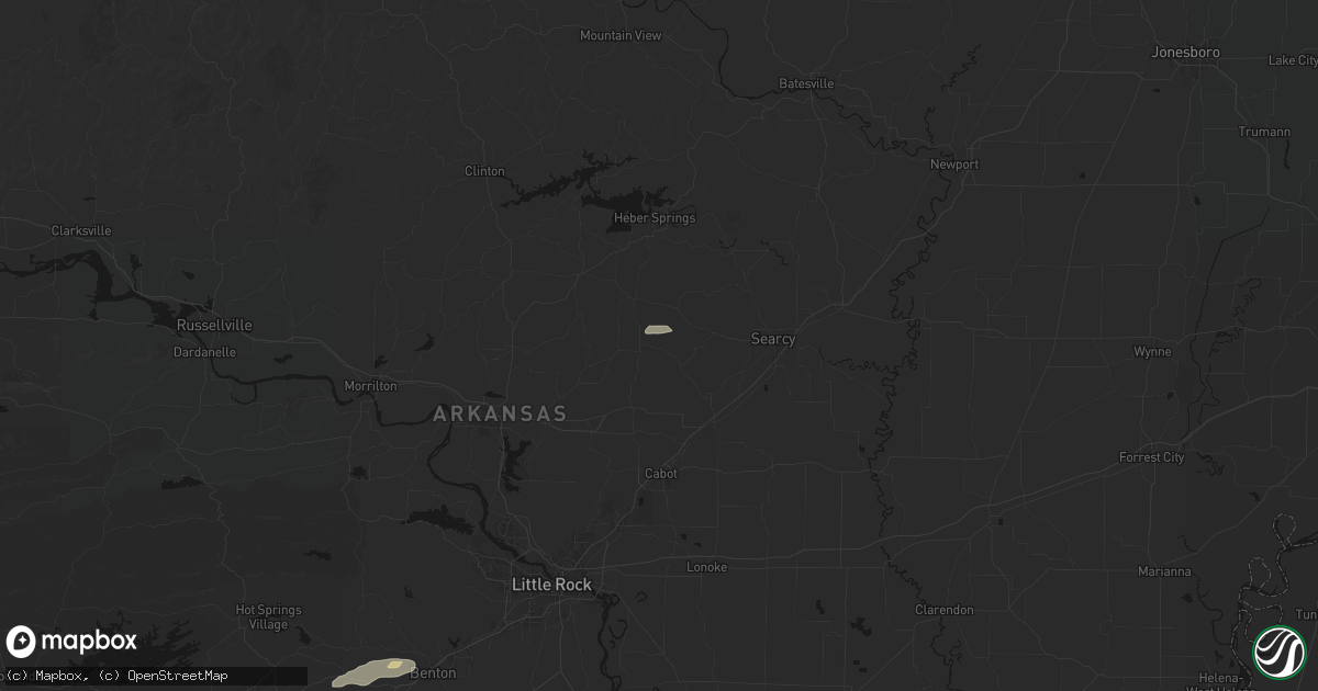 Hail map in Romance, AR on May 5, 2026