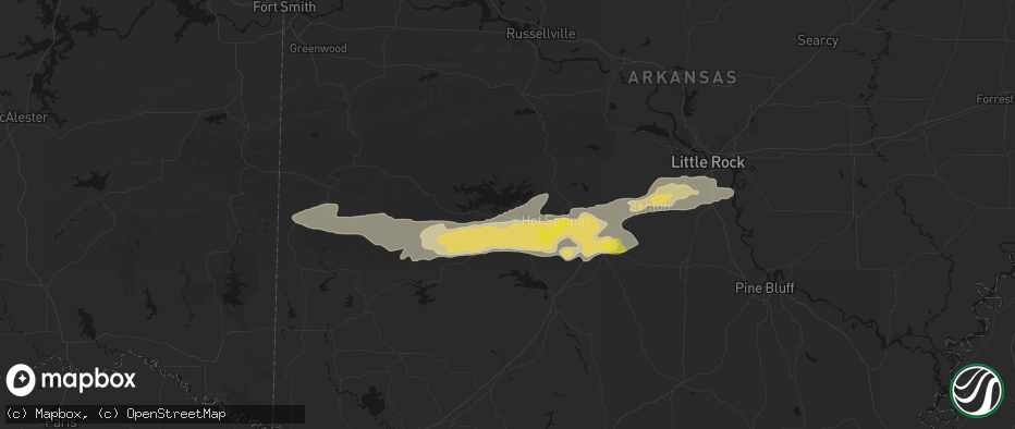 Hail map in Royal, AR on May 5, 2026