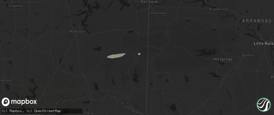 Hail map in Smithville, OK on May 5, 2026