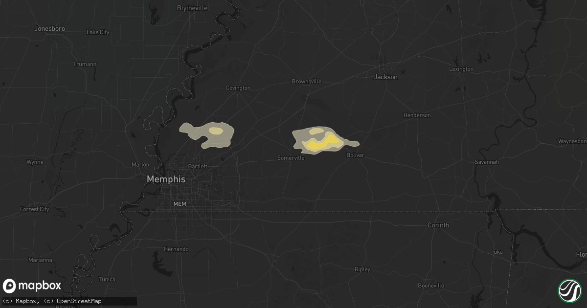 Hail map in Somerville, TN on May 5, 2026