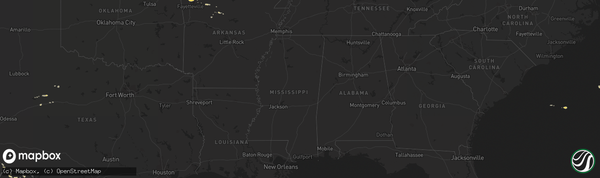 Hail map on May 6, 2011