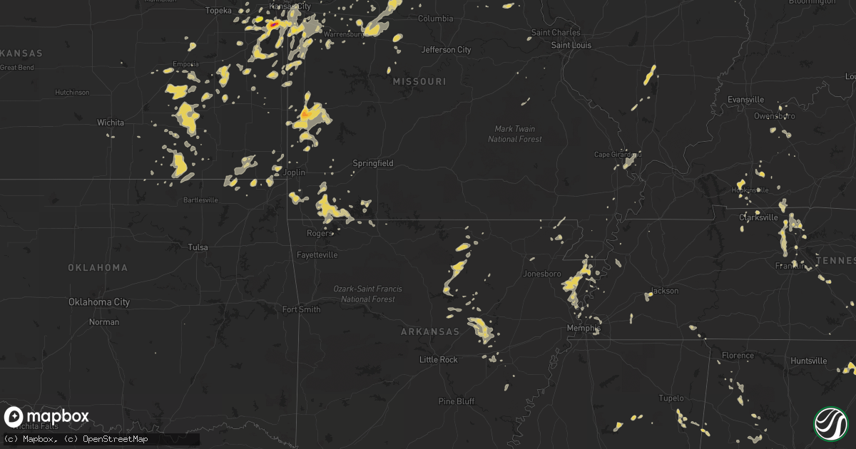 Hail map on May 6, 2012