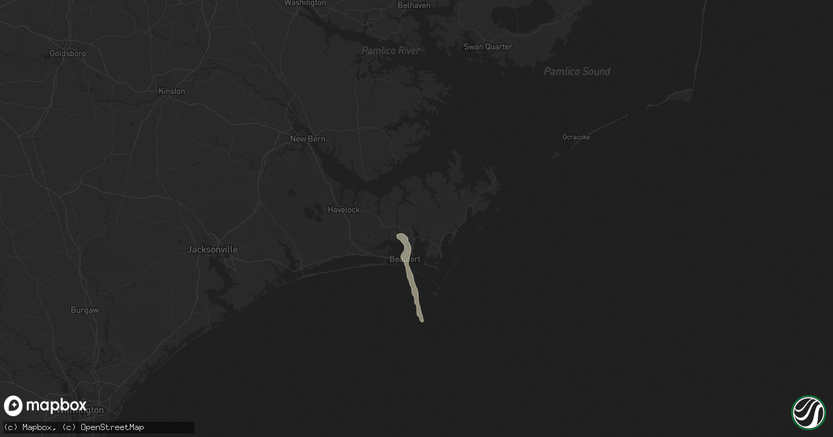 Hail map in Beaufort, NC on May 6, 2013