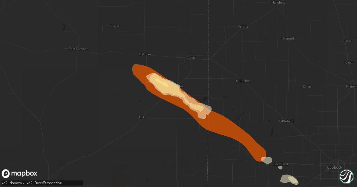 Hail map in Portales, NM on May 6, 2013