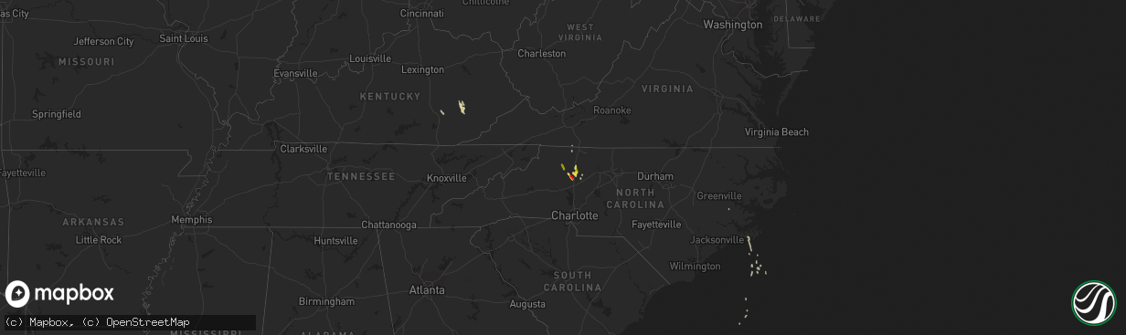 Hail map on May 6, 2013