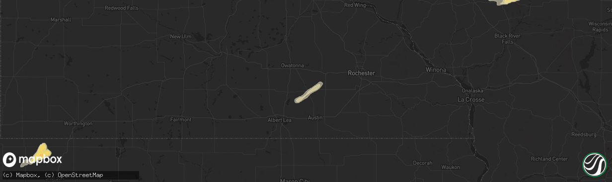 Hail map in Blooming Prairie, MN on May 6, 2014