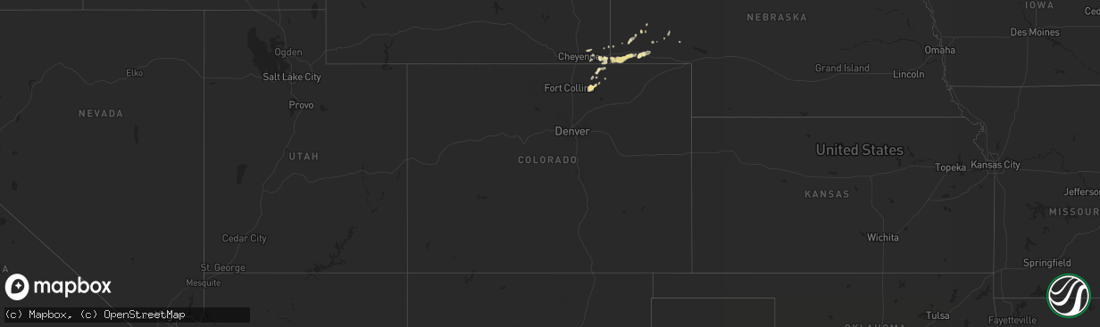 Hail map in Colorado on May 6, 2014