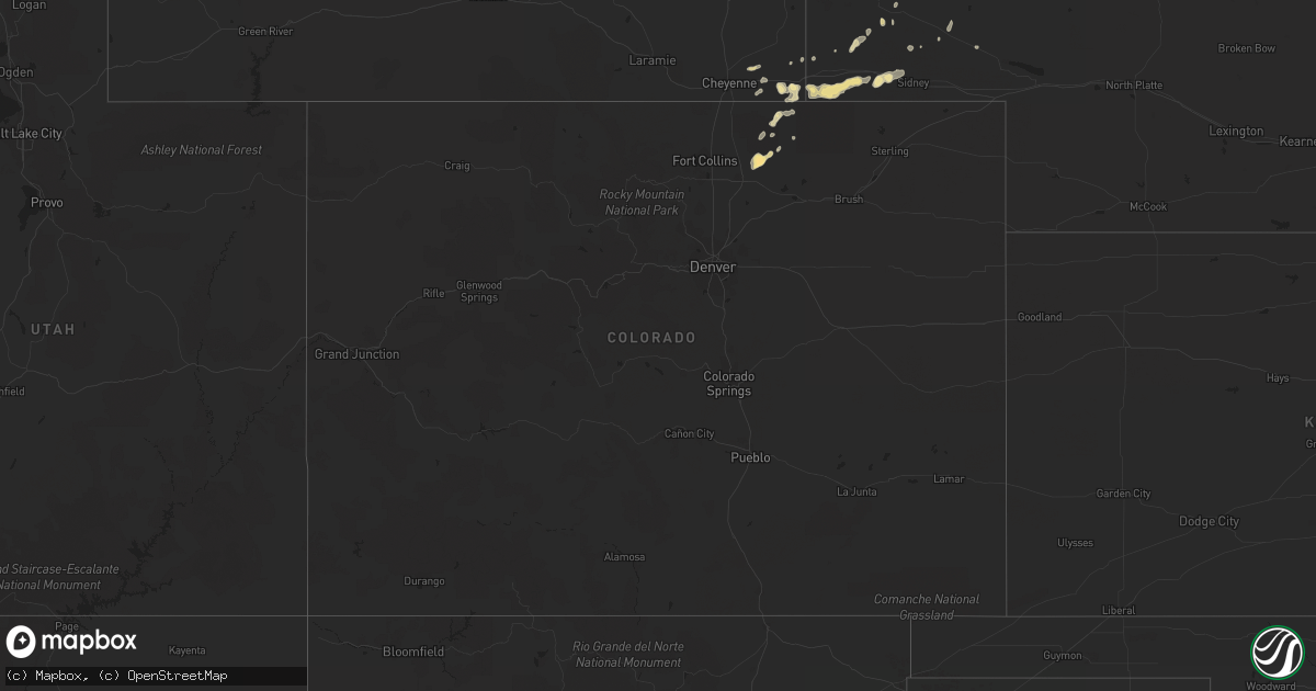 Hail map in Colorado on May 6, 2014
