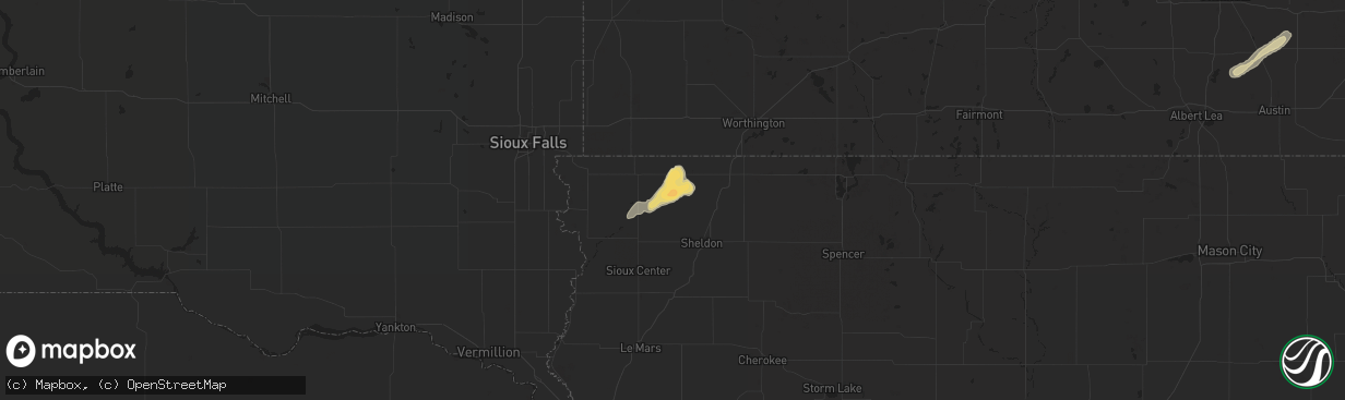 Hail map in George, IA on May 6, 2014