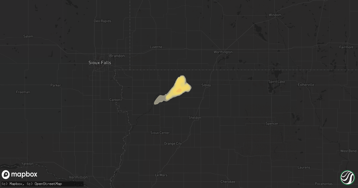 Hail map in George, IA on May 6, 2014