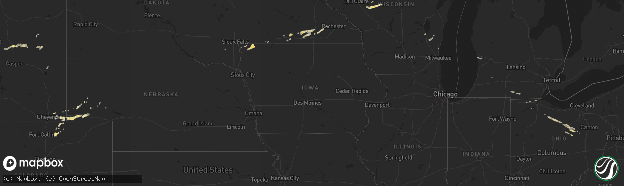 Hail map in Iowa on May 6, 2014