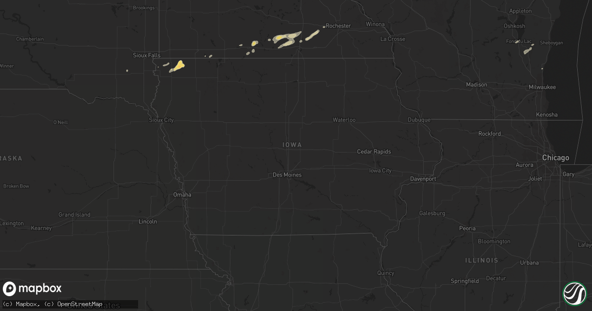 Hail map in Iowa on May 6, 2014