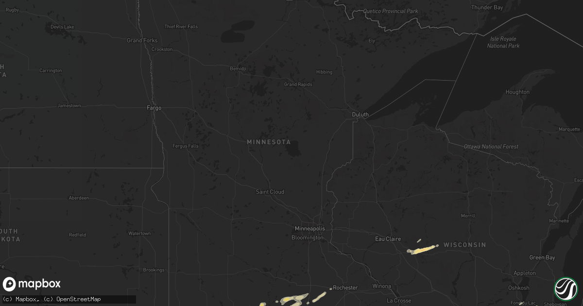 Hail map in Minnesota on May 6, 2014