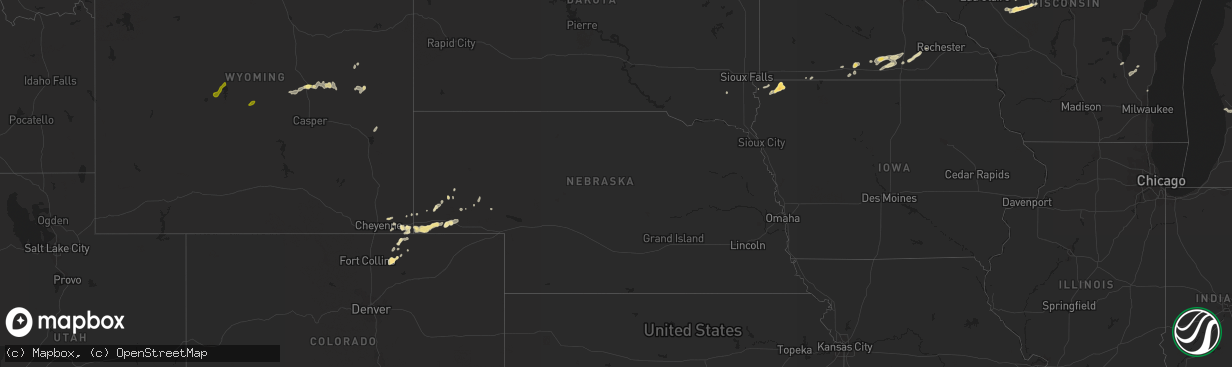 Hail map in Nebraska on May 6, 2014