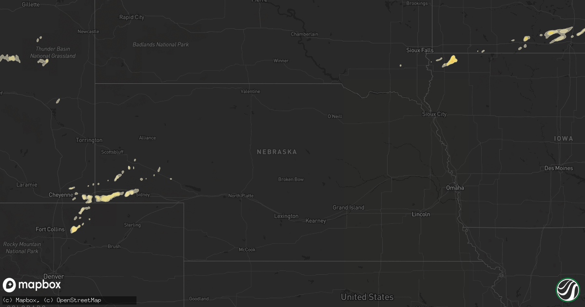 Hail map in Nebraska on May 6, 2014