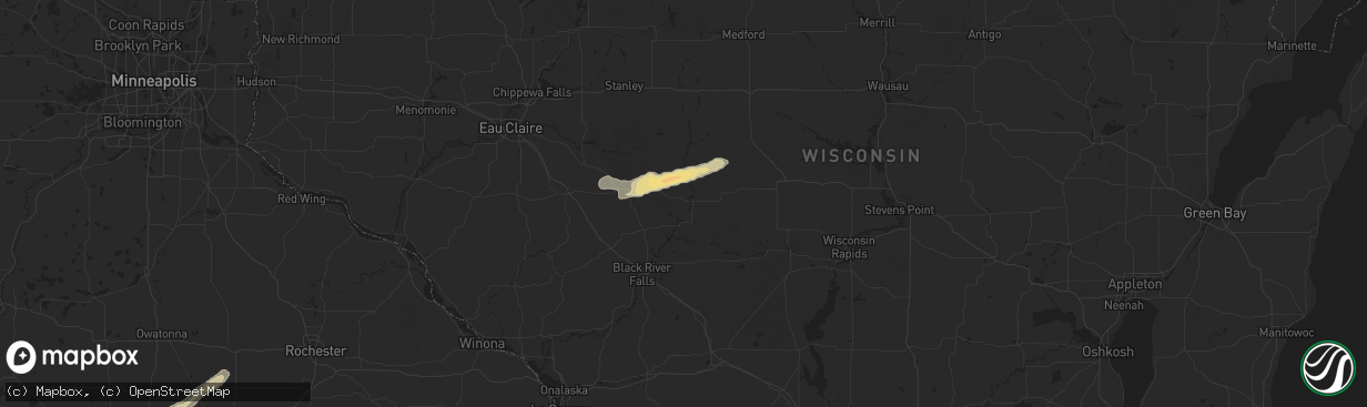 Hail map in Neillsville, WI on May 6, 2014