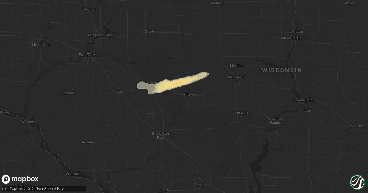 Hail map in Neillsville, WI on May 6, 2014