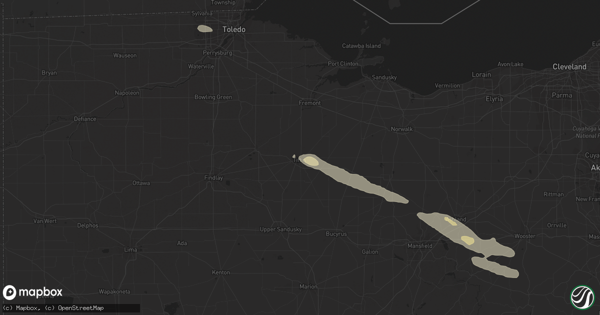 Hail map in Tiffin, OH on May 6, 2014