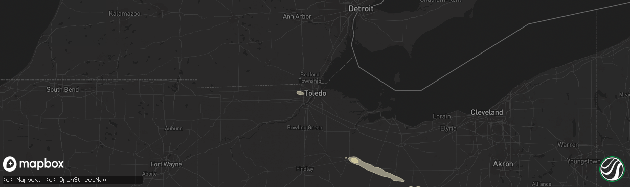 Hail map in Toledo, OH on May 6, 2014